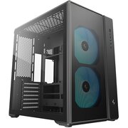  Корпус Deepcool CG590 Mesh 2F, TG (aquarium), 2x120mm ARGB Fan, mini-ITX, mATX, ATX, черный 