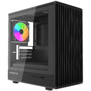  Корпус Powercase Mistral Micro C4B ARGB (CMMCB-A4), Tempered Glass, 4x 120mm ARGB PWM Fan, чёрный, mATX (OEM) 