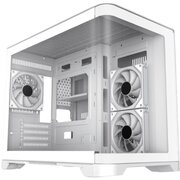  Корпус GameMax Hype-M White без БП(ATX, USB3.0,Зак.стекло,3*120мм ARGB вент+конт., пыл.фильтр) 