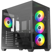  Корпус ID-Cooling View 510 ARGB Black ATX/win TG/4 fans/Gen2 Type C/CPU 162mm/GPU 407mm/ no PSU 