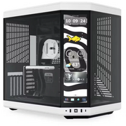  Корпус HYTE Y70 Touch Infinite (CS-HYTE-Y70TTI-WB), без БП, Midi-Tower, TG, LCD, no fans, 2xUSB-A 3.2, 1xUSB Type-C, E-ATX, ATX, mITX White 