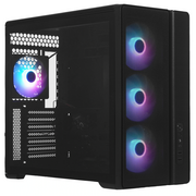  Корпус SAMA S50 Black (S50-BKAGA4X1-GL) без БП, Midi-Tower, TG, 4x120mm ARGB, 2xUSB 3.0 + 1xUSB 3.2 Type-C, ATX, mITX 