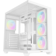  Корпус Ocypus Gamma C74 WH ARGB White (Gamma-C74-WHD400XX-GL) без БП, Midi-Tower, TG, 4x120mm 2xUSB-A 3.0 + 1xUSB-C 3.1, ATX, mITX 