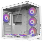  Корпус ZALMAN D40, ATX, White, Window, 1xCombo (2.5'' or 3.5''), 2x2.5'', 2x3.5'', 1xUSB Type-C, 1xUSB3.0, Side 3x120 ARGB, Bottom 3x120 ARGB 