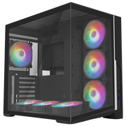  Корпус ZALMAN D40F, ATX, Black, Window, 1xCombo (2.5'' or 3.5''), 2x2.5'', 2x3.5'', 1xUSB3.0, 1xUSB2.0, Side 3x120 FRGB, Bottom 3x120 FRGB, Rear 1x120 