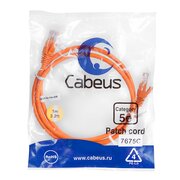  Патч-корд Cabeus PC-UTP-RJ45-Cat.5e-1m-OR неэкранированный, оранжевый 