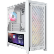  Корпус Corsair Frame 4000D LCD RS ARGB (CC-9011327-WW), без БП, Midi-Tower, TG, 3x120mm 3xUSB Type-C, E-ATX, ATX, mITX White 