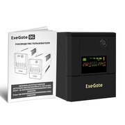  ИБП ExeGate Smart LB-2000.LCD.AVR.4SH (EX299821RUS) 2000VA/1200W, цветной LCD, AVR, 4*Schuko, батарея 12V 9Ah-2шт, металлический корпус, Black 