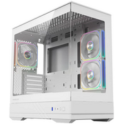  Корпус Powercase GT3 ARGB V2 (CMGT3WV2-A3), TG, Type-C, 3x 120мм ARGB PWM Fans, ARGB+PWM HUB, Nylon filters, белый, mATX 