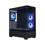  Корпус XASTRA Q500 6ARGB-FA-C6 Black (Q500-1FA36A-1FA24A-1FA12A-C6) ATX/Aquarium/Screewless/ 1x120mm,1x240,1x360 ARGB PWM FA fans/Argb+PWM HUB 6port 