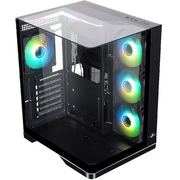  Корпус Eurocase A2751 черный, без БП, ATX, боковая и фронтальная панель из закалённого стекла, USB 3.0, USB Type-C 