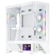  Корпус 1STPLAYER MC8 White (MC8-WH-2FH7R-W-1FH7-W-HUB3) / ATX / 5.5" LCD display / 3x120mm ARGB fans hub 