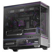  Корпус Thermalright M10 Vision Black Fan4-C, без БП, Mini-Tower, TG, LCD, 4x120mm ARGB, 2xUSB-A 3.0, 1xUSB Type-C, mATX, mITX 