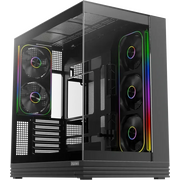  Корпус 1STPLAYER OV8 Black (OV8-BK-2FP7R-3-1FP7-2-HUB3) / ATX BTF / 8x120mm ARGB fans hub 