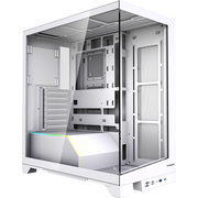  Корпус HSPD F550 (F550-TGWH), без БП, Mid Tower, White, TG, 0.7 SPCC, no fans ATX, mITX 185/420/200mm 3x2.5" 