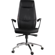  Кресло Chairman Vista 7023911 черное экокожа премиум, хром крестовина, до 120кг 