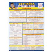  Плакат "Обучайка по русскому языку 3-4 класс" А2 (6907099) 