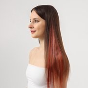 Локон накладной, прямой волос, на заколке, 50 см, 5 гр, цвет рыжий (7435999) 