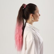  Хвост накладной, волнистый волос, на резинке, 60 см, 100 гр, цвет розовый/каштановый(#SHT12C/SHT311) (7385439) 