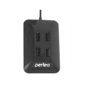 USB-HUB Perfeo 4 Port, (PF-VI-H028 Black) чёрный 