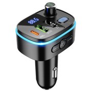  АЗУ Bluetooth FM трансмиттер Hoco E62 Fast PD20W+QC3.0, black 