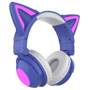  Наушники QUMO Party Cat mini ВТ 0050 синий/фолетовый (34913) 