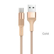 Дата-кабель BOROFONE BX21 Outstanding micro 1м (золотой) 
