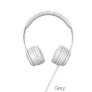  Наушники полноразмерные HOCO W21 Graceful charm wire control,grey 