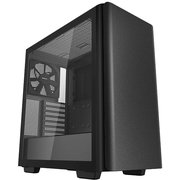  Корпус Deepcool CK500 без БП, боковое окно (закаленное стекло), 1x140мм вентилятор спереди и 1x140мм вентилятор сзади, черный, ATX 