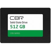  SSD CBR SSD-512GB-2.5-LT22, серия Lite, 512 GB, 2.5", SATA III 6 Gbit/s, SM2259XT, 3D TLC NAND, R/W speed up to 550/520 M 