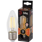 Лампочка Эра F-LED B35-9w-827-E27 (филамент, свеча, 9Вт, тепл, E27) (10/100/5000) 