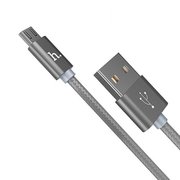  Дата-кабель HOCO X2 Knitted micro 1м (серый) 