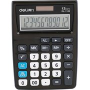  Калькулятор настольный Deli E1122/GREY серый 12-разр. 