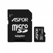  Карта памяти Aspor microSDHC 16GB Class10 UHS-I + adapter 