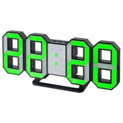  Часы-будильник Perfeo LED Luminous, черный корпус / зелёная подсветка (PF-663) 