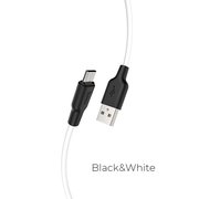  Дата-кабель HOCO X21 Plus micro 1м (чёрно-белый) 