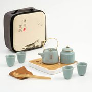  Набор для чайной церемонии 10 предметов, на 4 персоны, чашка 55 мл, чайник 200 мл, серый (7410711) 