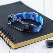  Металлический ремешок Milan для MiBand 4 хаки синий 