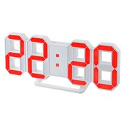  Часы-будильник Perfeo LED Luminous, белый корпус / красная подсветка (PF-663) 