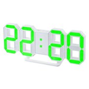  Часы-будильник Perfeo LED Luminous, белый корпус / зелёная подсветка (PF-663) 