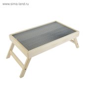  Столик для завтрака "Сетка металл" стеклянная поверхность 50х30см (2152884) 