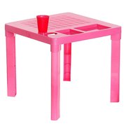  Детский стол с подстаканником, цвет розовый (1100052) 