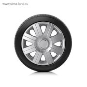  Колпаки колесные Autoprofi R15, PP пластик, регулировочный обод, металлик, 370 мм, 4 шт (4999480) 
