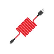  Дата-кабель HOCO X21 lightning 1м (чёрно-красный) 