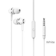  Наушники Borofone BM36 Acura Universal earphones with mic, white 