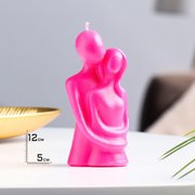  Свеча фигурная "Влюбленные", 12 см, розовая (7322783) 