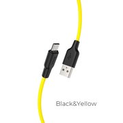  Дата-кабель HOCO X21 Plus micro 1м (чёрно-жёлтый) 