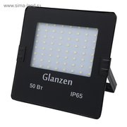  Светодиодный прожектор GLANZEN SLIM, 50 Вт, 6000-6500 К, 3500 Лм, SMD, IP65, FAD-0025-50 (4382236) 