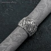  Кольцо для салфеток «Виноград. Серебро», 4×3 см, цвет серебряный (4461325) 