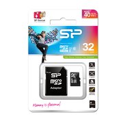  Карта памяти Silicon Power microSDHC 16Gb + adapter (SP016GBSTH010V10SP) 